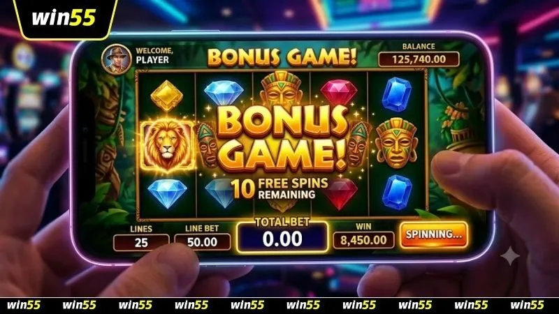 Bảng thông báo hiển thị cơ chế vận hành của bonus game trong slot là gì cách kích hoạt không tốn phí cược