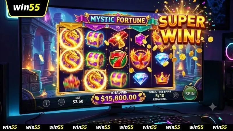 Giao diện màn hình máy slot trực tuyến đang kích hoạt bonus game trong slot là gì cách kích hoạt để nhận thưởng