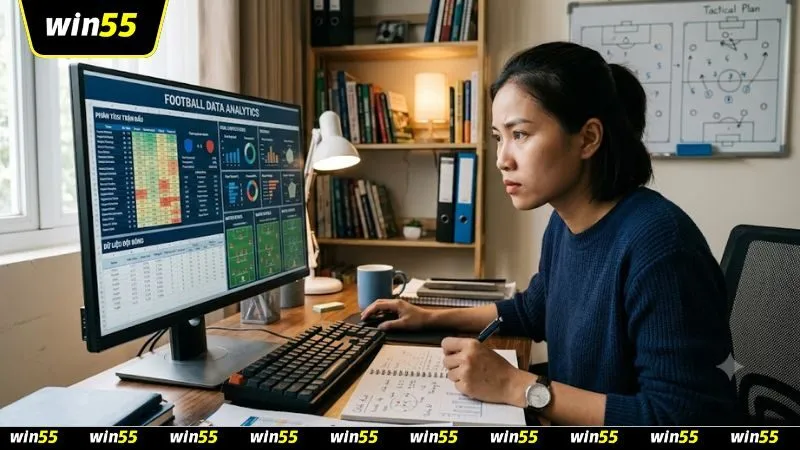 Người chơi phân tích dữ liệu để tránh sai lầm trong cách tính đối đầu trực tiếp trong bóng đá